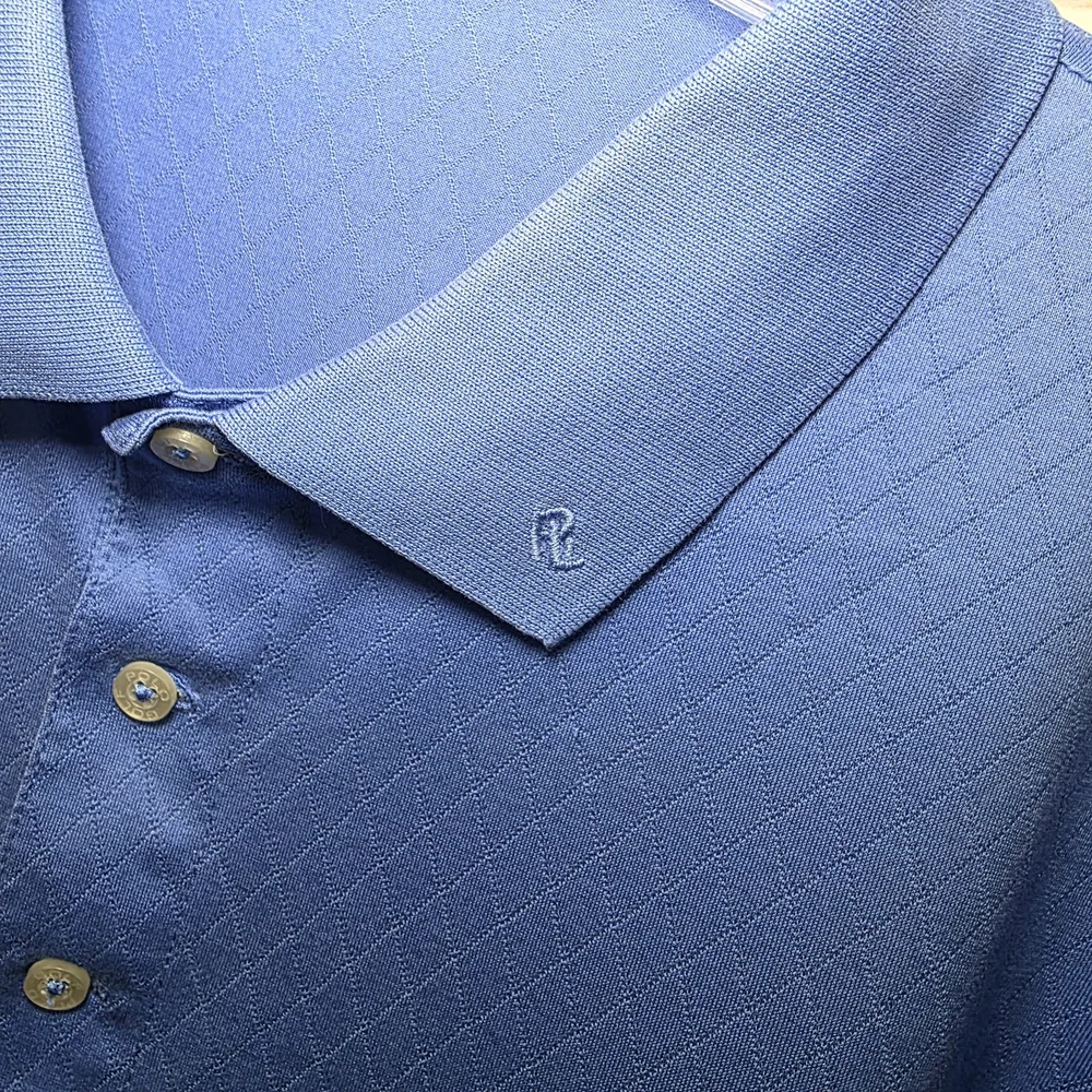 Polo Golf Ralph Lauren Blue Diamond‎ Knit Pima Cotton Polo Shirt XL